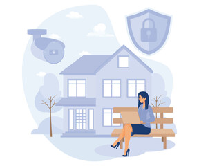 Poster - security and identity verification concept, video surveillance, automatic access, hidden wireless ca