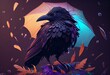 Raven with Umbrella, Generative AI