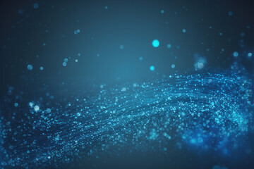 Poster - blue technology abstract background with floating 3d particles texture . admirable generative ai ima