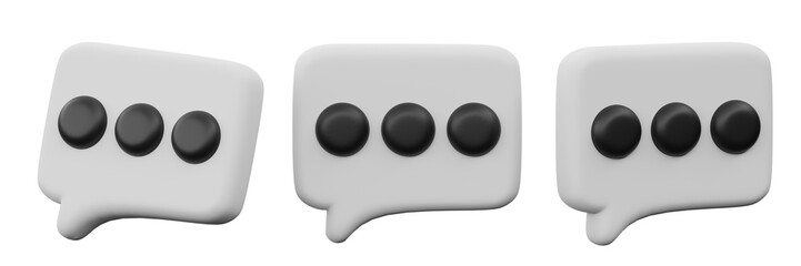 Fototapete - 3d illustration message icon for creative user interface web design symbol