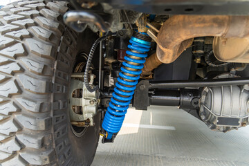 shock Absorber and Coil Spring of Car Suspension System