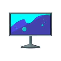 Poster - desktop monitor pc cartoon vector illustration