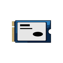 Poster - hardware ssd storage cartoon vector illustration