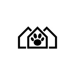 Canvas Print - Pet house icon isolated on transparent background