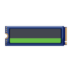 Poster - hard ssd storage cartoon vector illustration