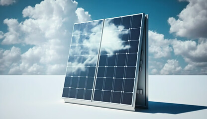 Wall Mural - solar cell in solar farm, alternative energy and sustainable energy, photovoltaic, pure energy renew