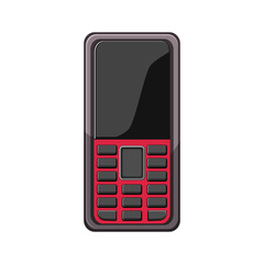 Poster - symbol button phone cartoon vector illustration