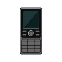 Poster - call button phone cartoon vector illustration