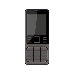 Poster - web button phone cartoon vector illustration