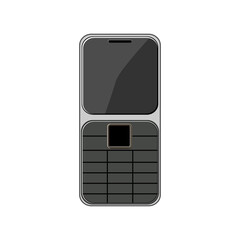 Poster - contact button phone cartoon vector illustration