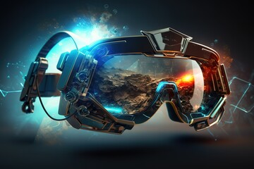 Futuristic VR Glasses, Generative AI