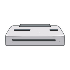 Sticker - business laminator machine cartoon vector illustration