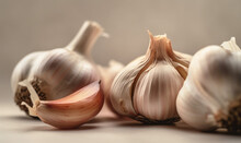 Garlic On A White Background