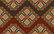 Aztec peruvian mexican knit pattern, ethnic ornament. Vector seamless background with knitted texture, inspired by native indigenous culture of Mexico and peru. Geometric shapes textile decorative art