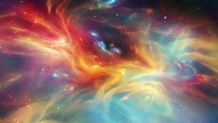 Wall Mural - colorful space nebula. 4k background