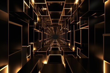 Poster - dark sci-fi tunnel generative ai