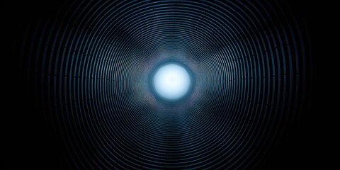 Wall Mural - staring into the abyss. light at the end of the tunnel. abstract silhouette background wallpaper.