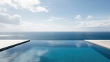 Fototapeta  - A pool with a view of the ocean