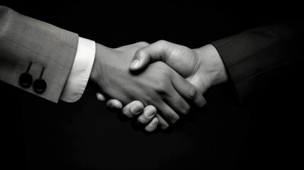 Corporate handshake representing trust and partnership