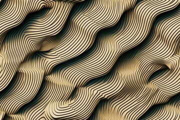 Wall Mural - Japanese wavy pattern rough texture embossed, abstract background or wallpaper. AI generated, human enhanced