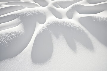 Wall Mural - winter landscape with heavy snow cover on the ground. Generative AI