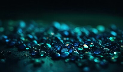 Wall Mural - Luminescent Shards of Blue Green and Turquoise Generative AI