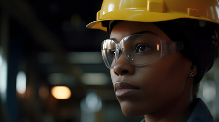 Empowered worker in industry with vision of the future