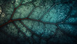 Leaf vein glows with vibrant botanical beauty generated by AI