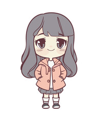 Sticker - kawaii cute girl