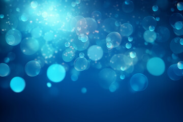 abstract blue background with bokeh. generative ai