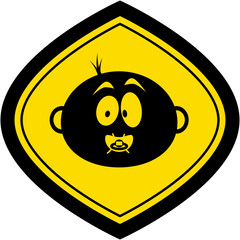 Sticker Baby In Car Warning Safety Protection Sign Symbol
