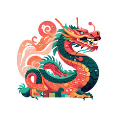 Wall Mural - Chinese dragon symbolizes prosperity