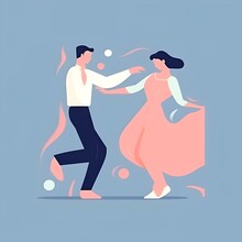 
Man And Woman Are Dancing