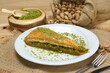 carrot slice baklava with pistachio