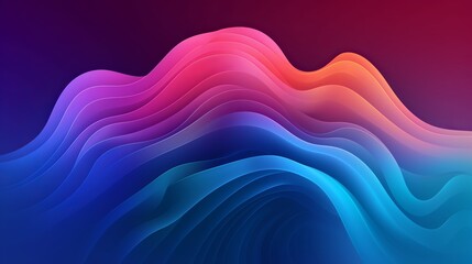 Wall Mural - Blend gradient bend background for digital wallpaper design. Space background. Vibrant gradient mesh. Bright modern texture. Abstract lines background. Minimal style. Trendy color wave.