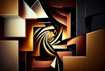 Leinwandbilder - abstract background with colorful squares Generative AI technology.	