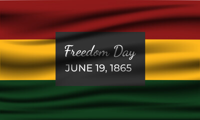 Wall Mural - Happy Juneteenth freedom day background Vector illustration