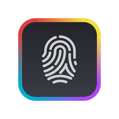 Sticker - Fingerprint - Pictogram (icon) 