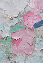 Sticker - abstract background with peeling paint on a wall