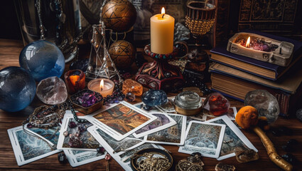 Divination and fortune telling, created with Generative AI technology