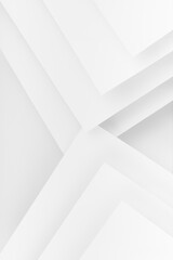 Poster - abstract white background with soft light gradient pattern of stripes, corners of paper in minimal u