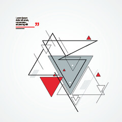 Poster - Vector abstract geometric pattern. Triangular futuristic shapes cool pattern. Modern decorative background