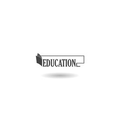 Poster - Online education logo icon with shadow