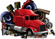 Auto Care Truck Repair Logo Design Template