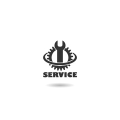 Sticker -  Gear Repair Service icon with shadow