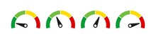 Speedometer Icons. Indicator, Tachometer Icons Collection