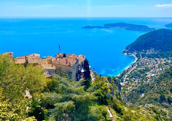 Wall Mural - Beautiful view over the village of Eze in France