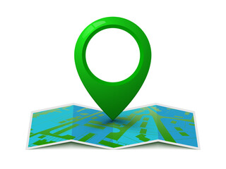 Poster - Search concept, locator mark of map - stock vector