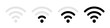 wi-fi icon.  Wifi icons collection. Wifi icons wireless internet connection signal.
