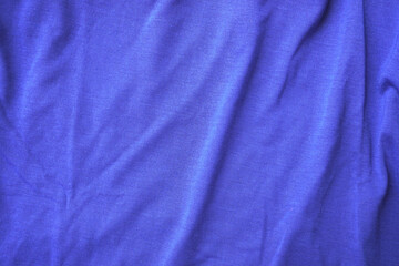 Blue silk fabric background, blue sportswear texture
